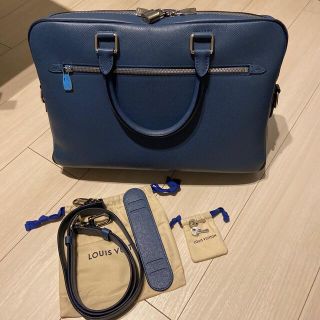 ルイヴィトン(LOUIS VUITTON)のmnm様専用☆ヴィトン ビジネスバッグ ポルトドキュマン  ダークブルー 美品！(ビジネスバッグ)