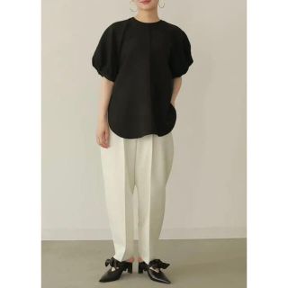 トゥデイフル(TODAYFUL)のlouren puff sleeve over blouse black(シャツ/ブラウス(半袖/袖なし))