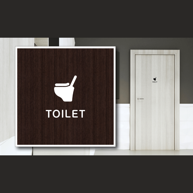 オシャレなトイレ用サインステッカー トイレマーク 扉 ドア シール 賃貸可の通販 By Kazuwa Design ラクマ