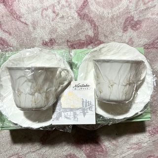 ノリタケ(Noritake)の【新品】ノリタケ ティーカップ&ソーサー　2客セット(食器)