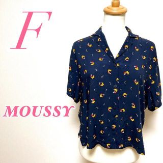 マウジー(moussy)のMOUSSY マウジー 半袖シャツ カジュアル かわいい ネイビー(シャツ/ブラウス(半袖/袖なし))