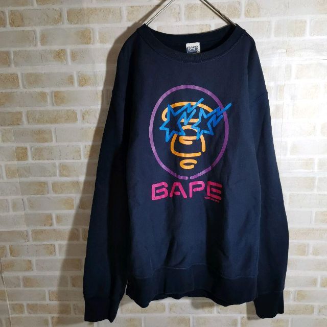A BATHING APE - ア ベイジング エイプ スウェット 日本製 プリント ワンポイントロゴ 古着の通販 by ＄SELECT