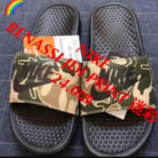 ナイキ(NIKE)のNIKE BENASSI JDI PRINT 迷彩 【24.0】(サンダル)