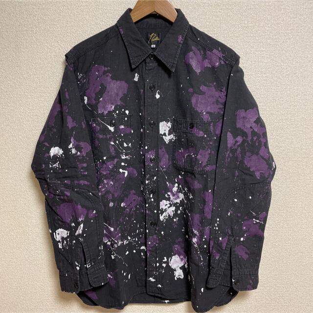 needles/Elbow Patched Work Shirt/ペイントシャツ