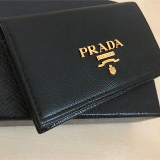 ‼︎お値下げ中‼︎バイカラーPRADA 名刺入れ　パスケース 本革　ブルー