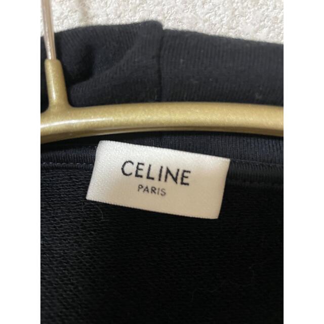 celine セリーヌ ジップパーカー フードロゴ Lサイズ