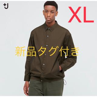 ユニクロ(UNIQLO)のオーバーサイズシャツブルゾン +j XL Olive(シャツ)