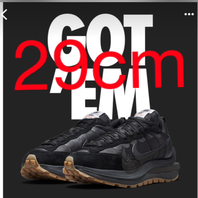 sacai × Nike Vapor Waffle Black Gum靴/シューズ