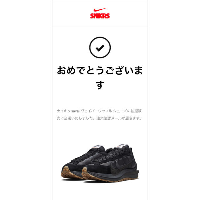 sacai × Nike Vapor Waffle Black Gum 27cm