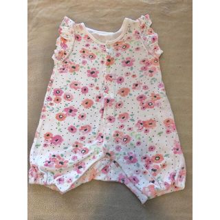 エフオーキッズ(F.O.KIDS)の花柄半袖ロンパース☆値下げ不可(ロンパース)