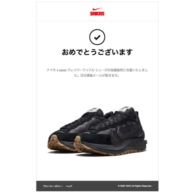 NIKE(ナイキ)のNIKE x Sacai Vapor waffle  サカイ ヴェーパー ワッフ メンズの靴/シューズ(スニーカー)の商品写真