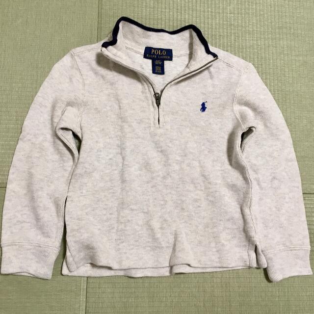 POLO RALPH LAUREN(ポロラルフローレン)のPOLOラルフローレン　長袖薄手白トップス　110　 キッズ/ベビー/マタニティのキッズ服男の子用(90cm~)(Tシャツ/カットソー)の商品写真