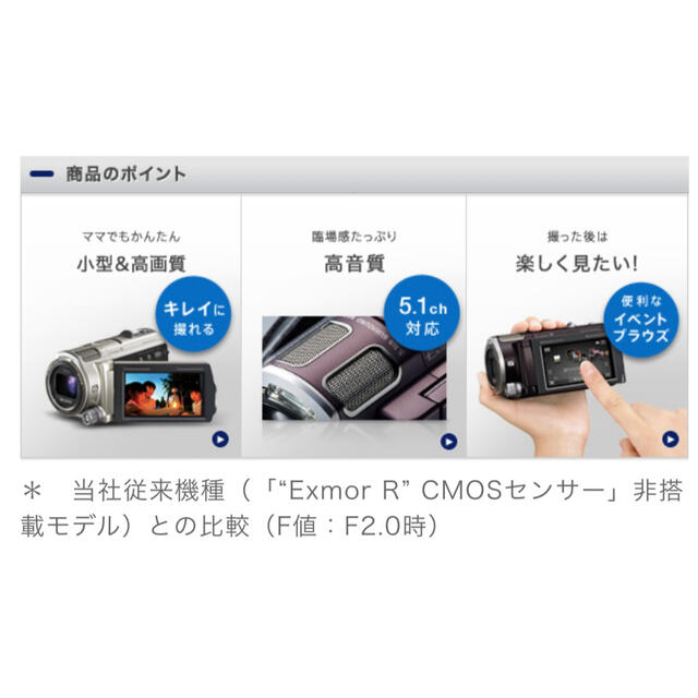 新しく着き ソニー SONY デジタルHDビデオカメラレコーダー HDR-CX560V
