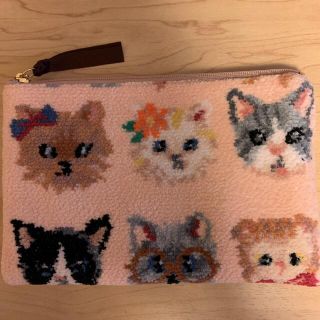 FEILER - フェイラー 「ラブラリープリティキャッツ」フラットポーチ