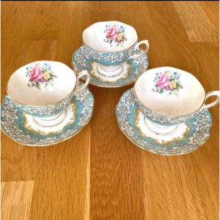 ロイヤルアルバート(ROYAL ALBERT)のROYAL ALBERTカップ＆ソーサー3客(グラス/カップ)