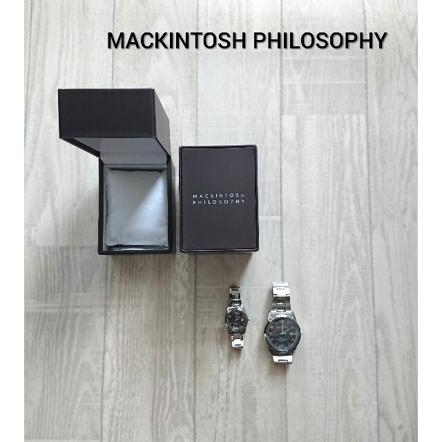 大きな割引 PHILOSOPHY MACKINTOSH - PHILOSOPHY・ソーラーペアウォッチ MACKINTOSH 腕時計