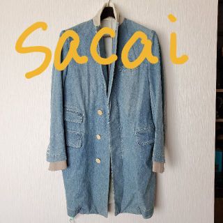 サカイ(sacai)のsacai サカイ　ジーンズ地カバーオール　ショートコート　サイズ1(カバーオール)