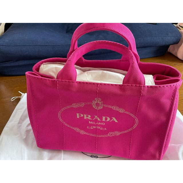 プラダ　カナパ　ピンク　トートバッグ | フリマアプリ ラクマ