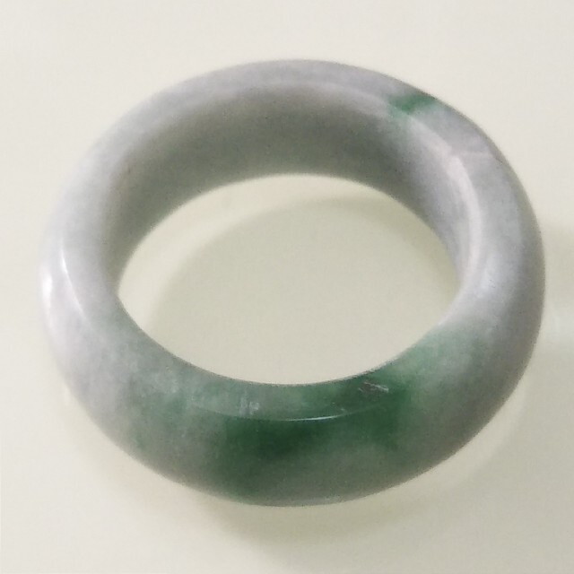 No.0809 硬玉翡翠の指輪 ◆ 糸魚川 コン沢産 緑 ◆ 天然石 1