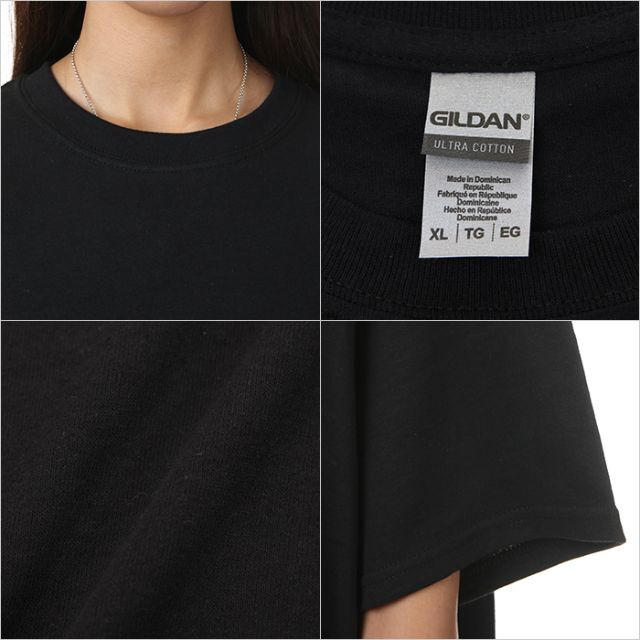 GILDAN(ギルタン)の【新品】ギルダン Tシャツ XL 黒 レディース 半袖 無地 大きいサイズ レディースのトップス(Tシャツ(半袖/袖なし))の商品写真