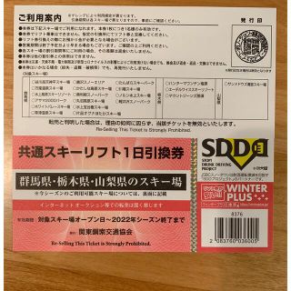 バートン(BURTON)の共通リフト券ハンターマウンテン、丸沼高原　4枚(スキー場)