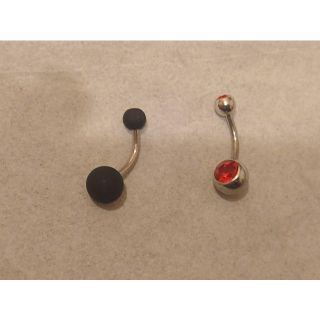 25.14G シンプル へそピアス(ピアス(片耳用))