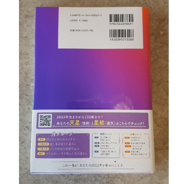 星ひとみの天星術　月グループ ２０２２ エンタメ/ホビーの本(趣味/スポーツ/実用)の商品写真