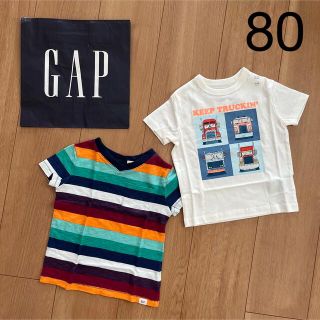 ベビーギャップ(babyGAP)の新品★baby gap半袖Tシャツ2枚セット80(Ｔシャツ)