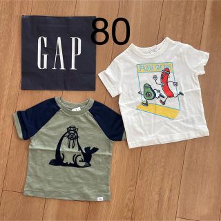 ベビーギャップ(babyGAP)の新品★baby gap半袖Tシャツ2枚セット80(Ｔシャツ)