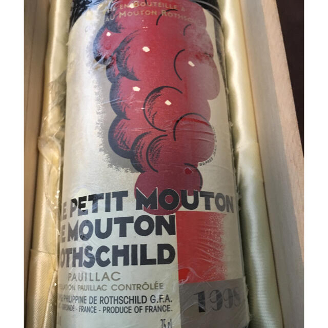激レア　ル・プティ・ムートン・ド・ムートンロスチャイルド　1998 ヴィンテージ 食品/飲料/酒の酒(ワイン)の商品写真