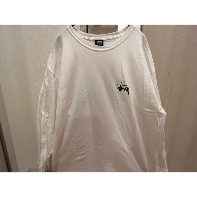 STUSSY(公式)白ロングTシャツ Tシャツ+カットソー(七分+長袖)