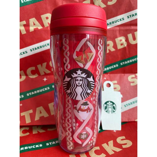 Starbucks Coffee(スターバックスコーヒー)のホリデー2021ステンレスボトルグリーン350ml スタバ　タンブラー　ボトル インテリア/住まい/日用品のキッチン/食器(タンブラー)の商品写真