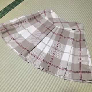 バーバリー(BURBERRY)の新品 バーバリー ベージュ チェック スカート 38 毛 冬(ミニスカート)