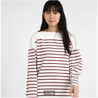 ユニクロ(UNIQLO)のユニクロ　ボーダーオーバーサイズT M(Tシャツ(長袖/七分))