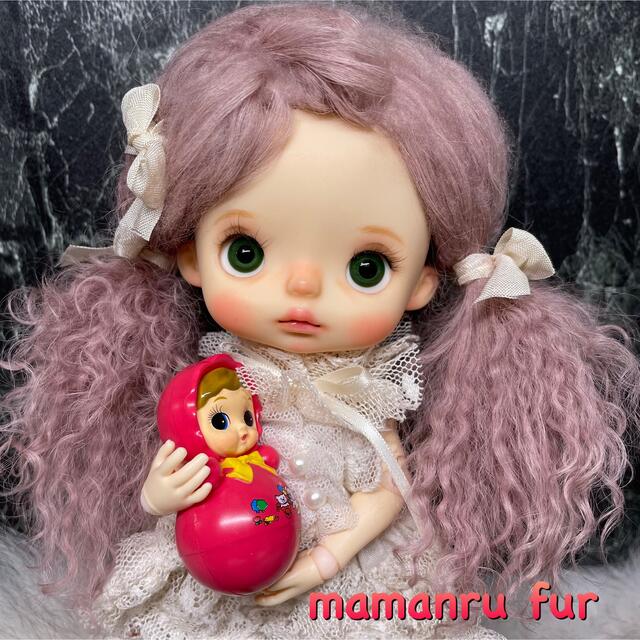 blythe _wm-643クラシカルローズツインテール⭐️チベットラムウィッグ