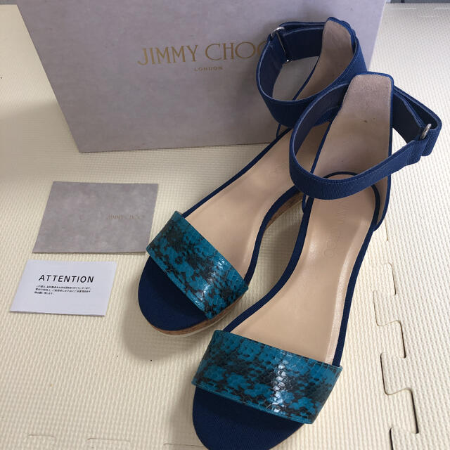 JIMMY CHOO(ジミーチュウ)のジミーチュウ 厚底 サンダル パンプス 39 プラダ マルニ パイソン レディースの靴/シューズ(サンダル)の商品写真