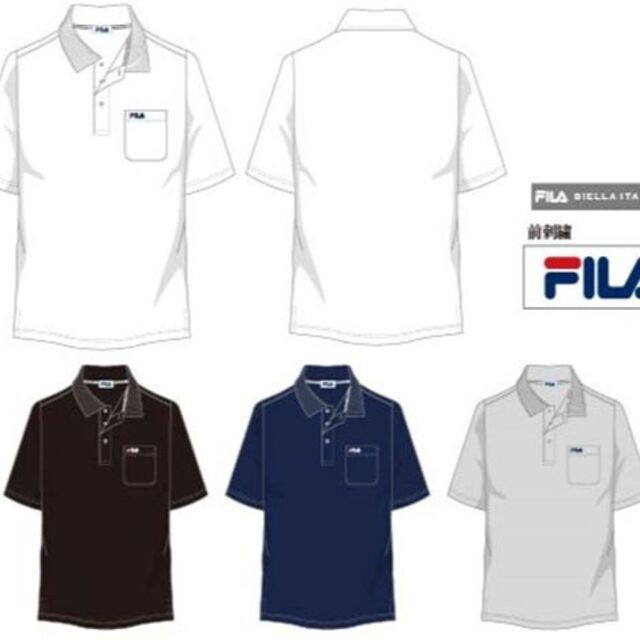 FILA(フィラ)のFH7253 フィラ FILA メンズ 吸汗速乾 ドライ鹿の子半袖ポロシャツ メンズのトップス(ポロシャツ)の商品写真
