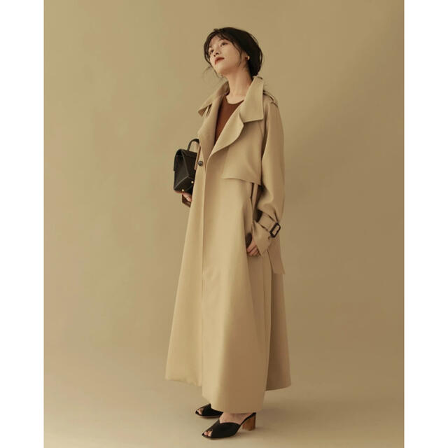 FRAY I.D(フレイアイディー)のL’Or Stand-collar Long Coat  エクリュ レディースのジャケット/アウター(トレンチコート)の商品写真