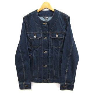 エディーバウアー(Eddie Bauer)のエディーバウアー ノーカラー ストレッチ デニム ジャケット Gジャン PS(Gジャン/デニムジャケット)