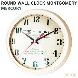 マーキュリー ウォールクロック モンゴメリ (52342) ベージュ 壁掛け時計(掛時計/柱時計)