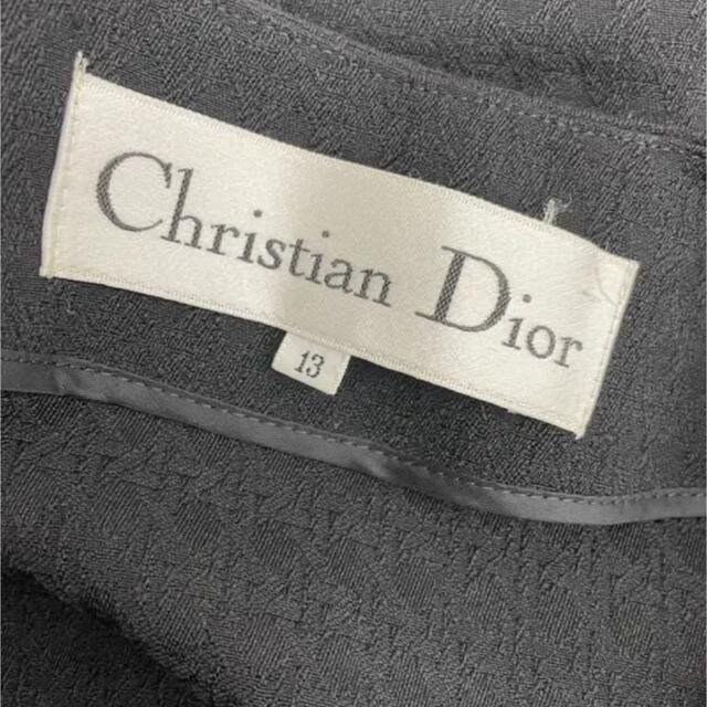 【良品】Christian Dior ノーカラージャケット ブラック 13 L