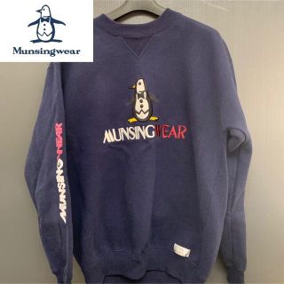 マンシングウェア(Munsingwear)の【Munsingwear】(マンシングウェア) 大判ロゴ刺繍スウェット 古着(スウェット)