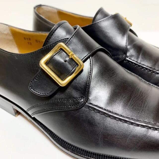 Santoni - 良品 サントーニ スクエアトゥ モンクストラップ シューズ