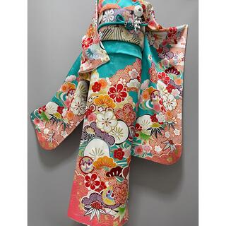 京友禅金彩金駒刺繍振袖❣️【作家物⭐️疋田文様を込めた梅】紫×緑 