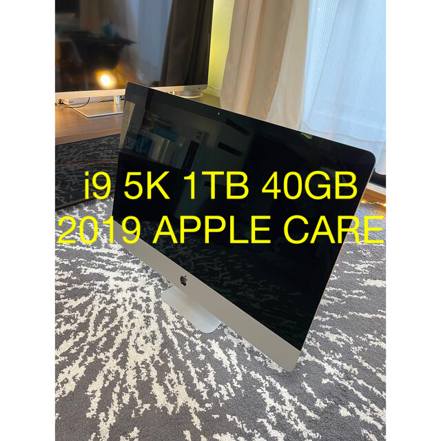 デスクトップ型PCiMac Retina 5K 27インチ 2019 i9 1TB 40GB