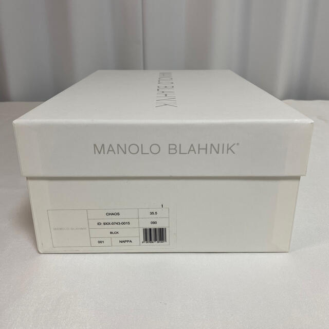 MANOLO BLAHNIK(マノロブラニク)のマノロ・ブラニク MANOLO BLAHNIK サンダル ハイヒール 黒 革 レディースの靴/シューズ(サンダル)の商品写真
