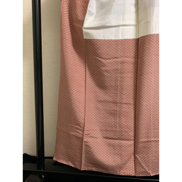 325. 【超美品】正絹 新潟県伝統工芸品 十日町紬 縞柄 飛び花柄文様