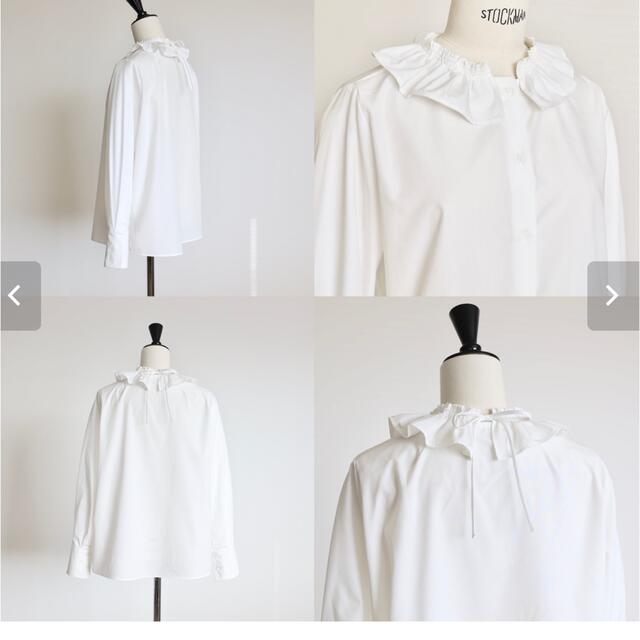 Drawer(ドゥロワー)のFit Blouse   ☆  Gypsohila ☆ホワイト レディースのトップス(シャツ/ブラウス(長袖/七分))の商品写真