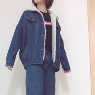 ボア♡デニムジャケット(Gジャン/デニムジャケット)
