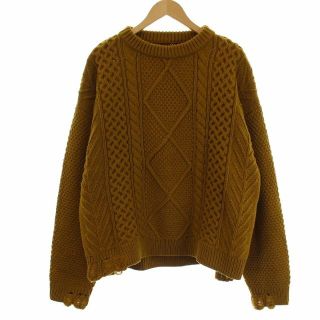 victim damage cable knit 完売品